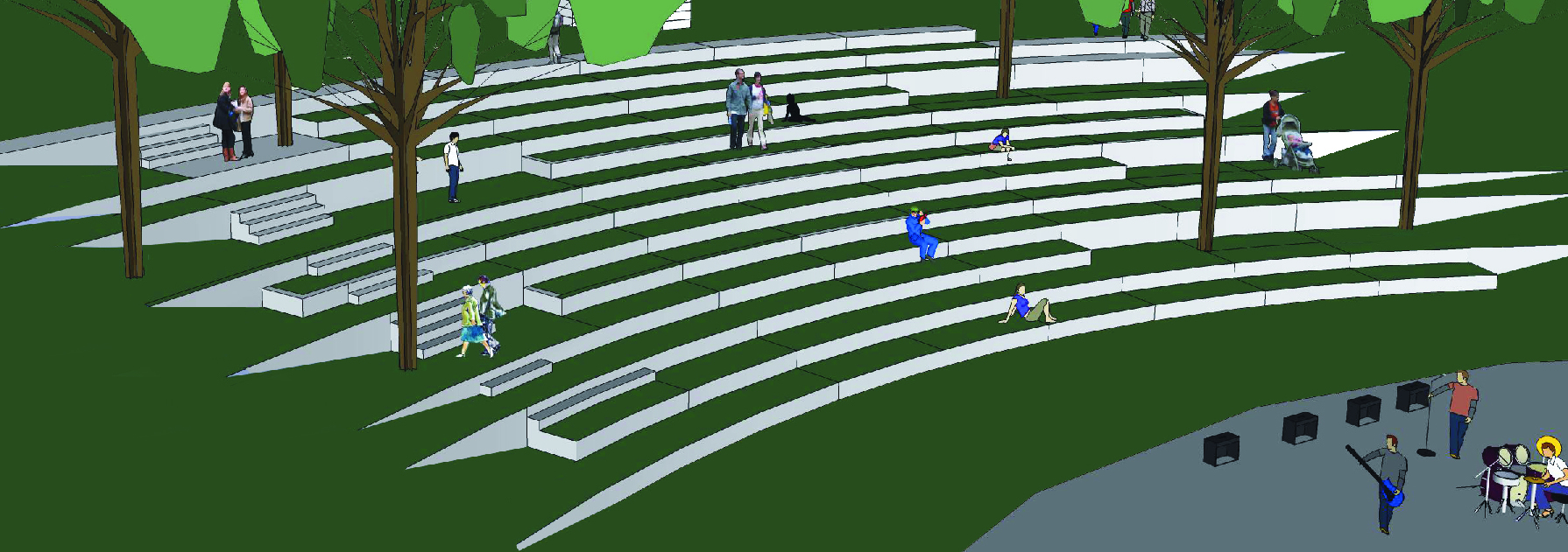 Rendering of the proposed amphitheater.
