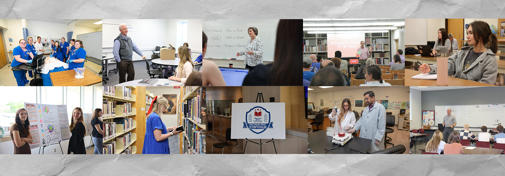 Collage of classrooms and students