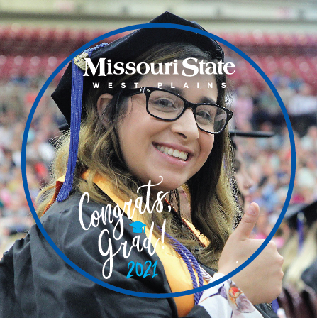 Girl graduating within a Facebook Congrats Grad profile frame