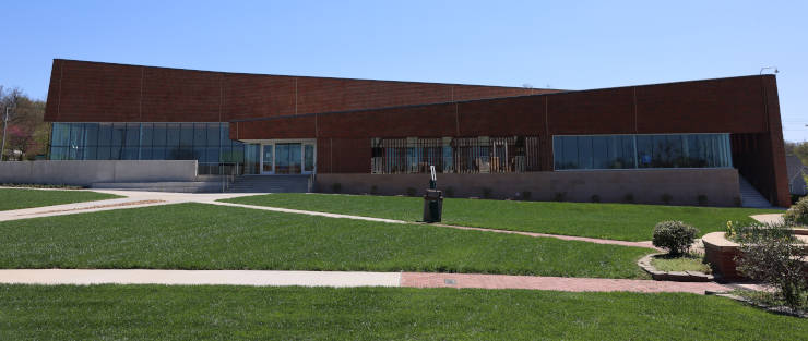 Main entryway to the Neurodiversity and Autism Center building in Spring