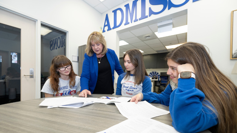 students in admissions