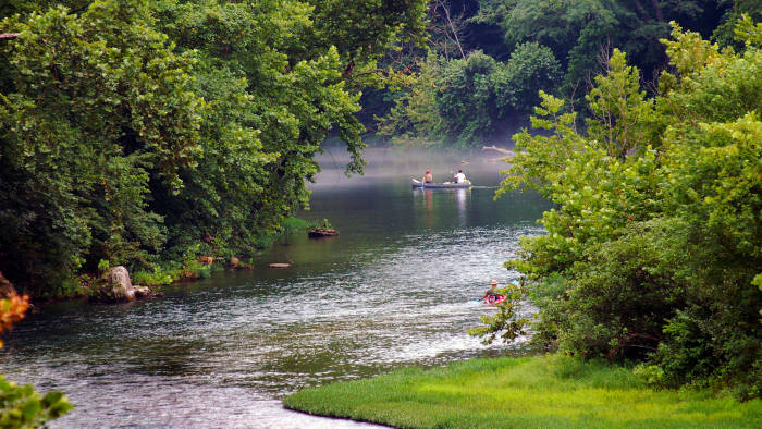 Canoeing on the river, Photo Credit Dennis Crider
