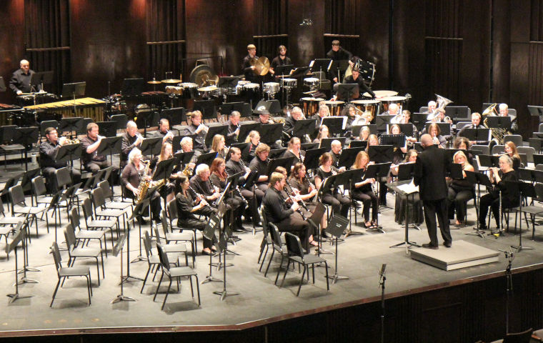 West Plains Community Band playing in the Junita K Hammons Hall for the Performing Arts
