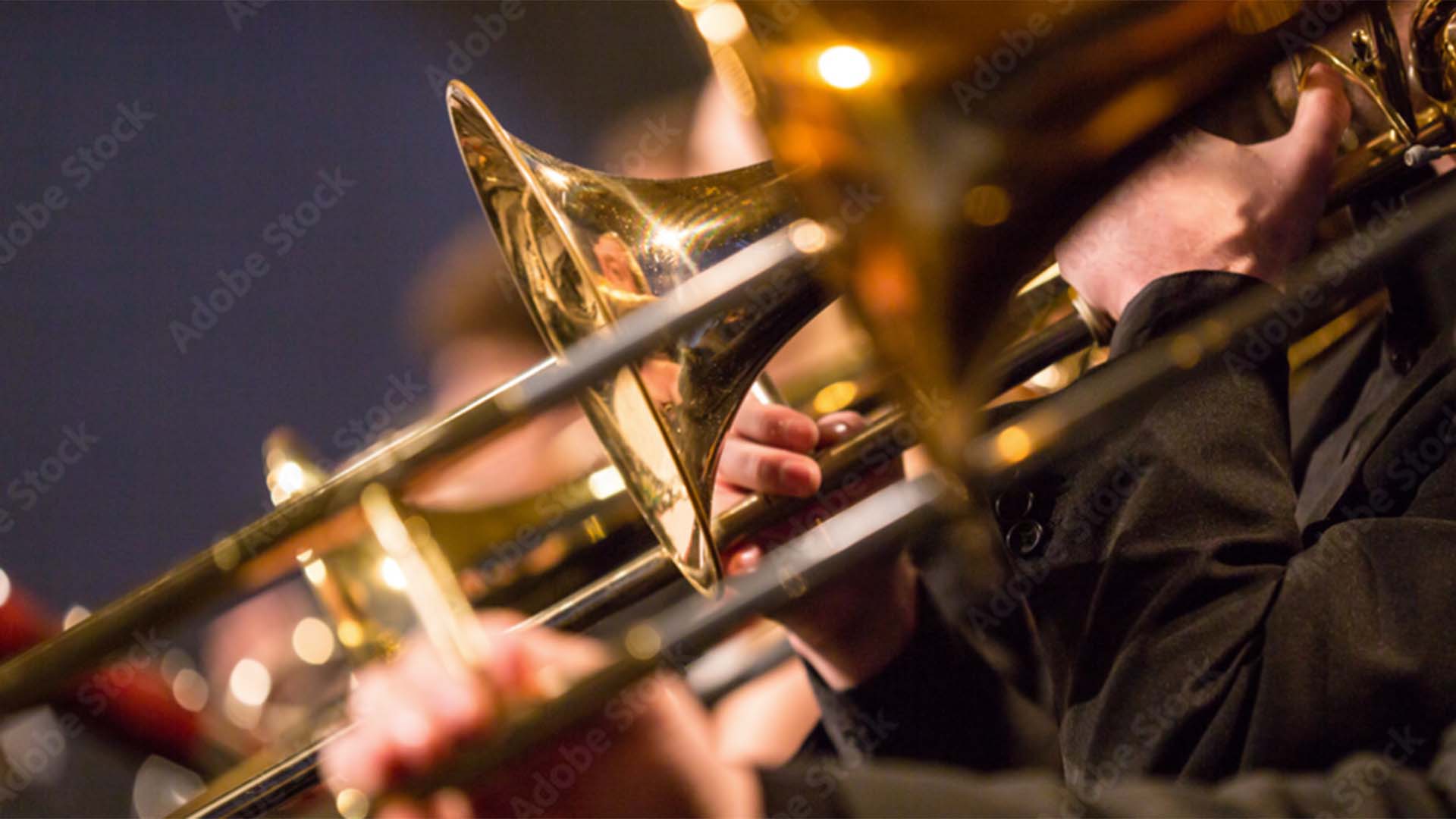 Row of Trombones up close