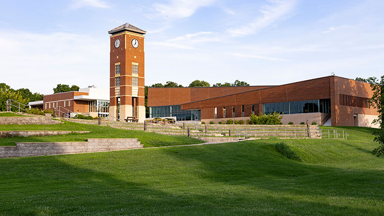 Bell Tower with the Neurodiversity building in the background Bell Tower with the Neurodiversity building in the background