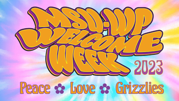Peace. Love. Grizzlies. Welcome Week Logo