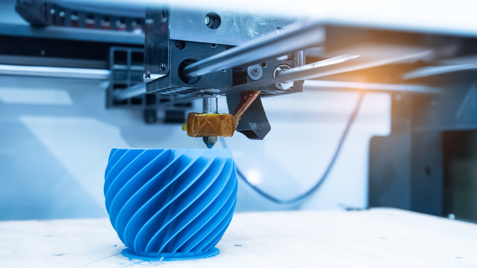 3D Printer printing a vase