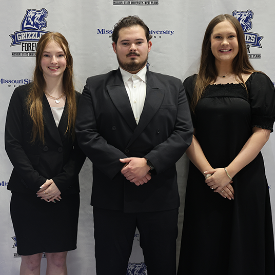 SGA President Max Bittle transfer of power to Michelle Robles and Morgan Beukers 