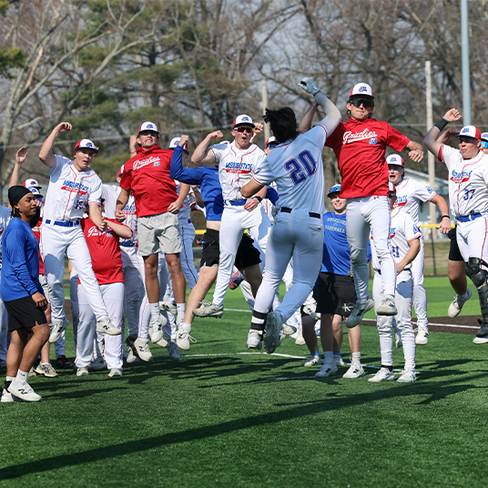 Grizzly Baseball celebrates on the field