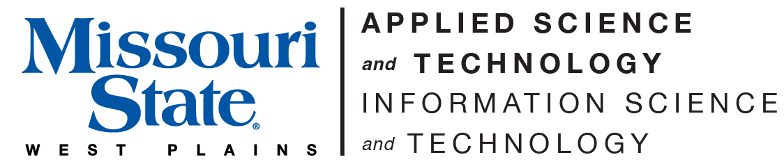 Applied Science & Technology - Information Science & Technology and Missouri State-West Plains Wordmark