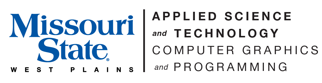 Applied Science & Technology - Computer Graphics & Programming and Missouri State-West Plains Wordmark