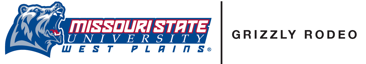 Grizzly Rodeo - Grizzly Head and Athletic style Missouri State-West Plains Wordmark