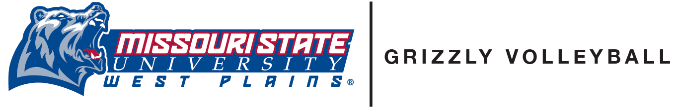 Grizzly Volleyball - Grizzly Head and Athletic style Missouri State-West Plains Wordmark