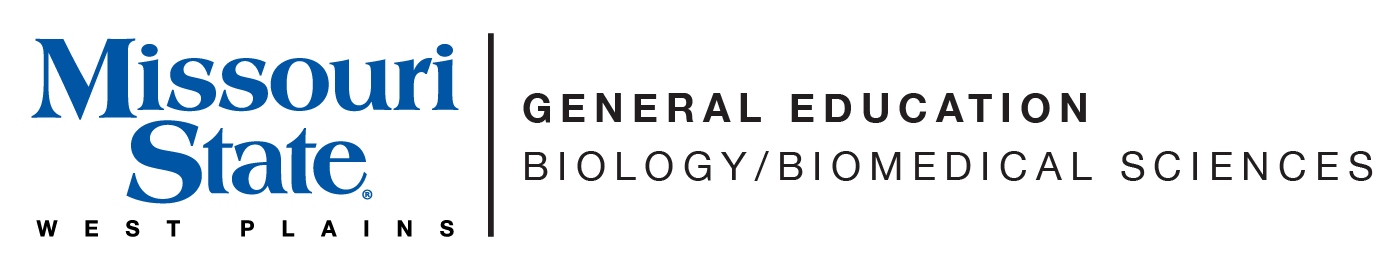 General Education Biology/Biomedical Sciences and Missouri State-West Plains Wordmark