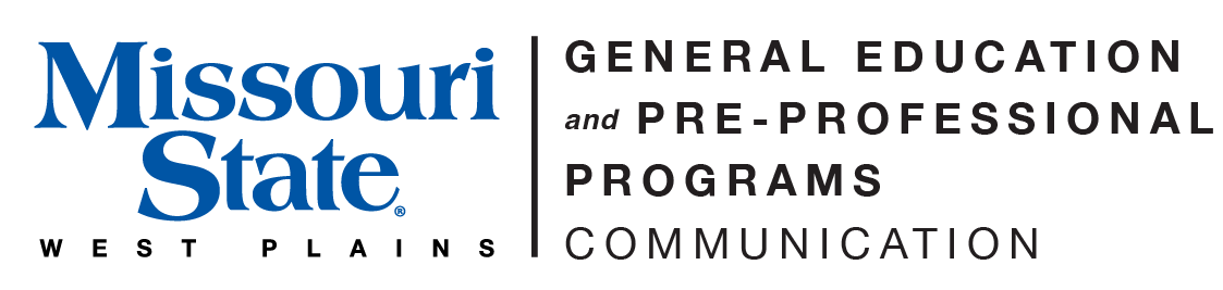 General Education Pre-Professional Programs - Communication and Missouri State-West Plains Wordmark