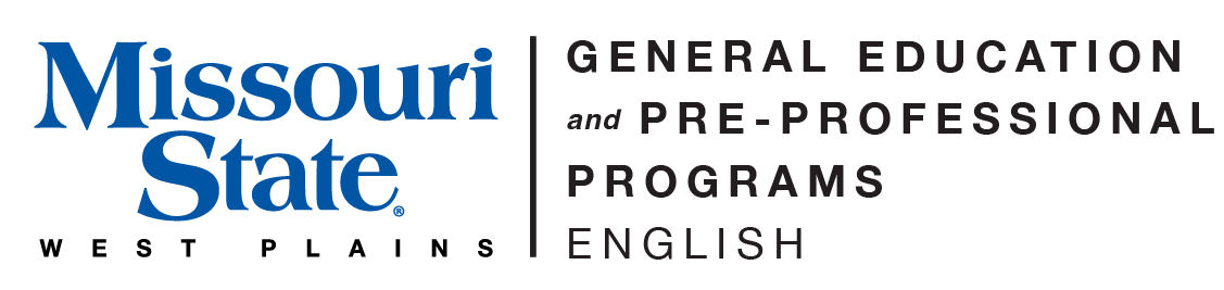 General Education Pre-Professional Programs - English and Missouri State-West Plains Wordmark